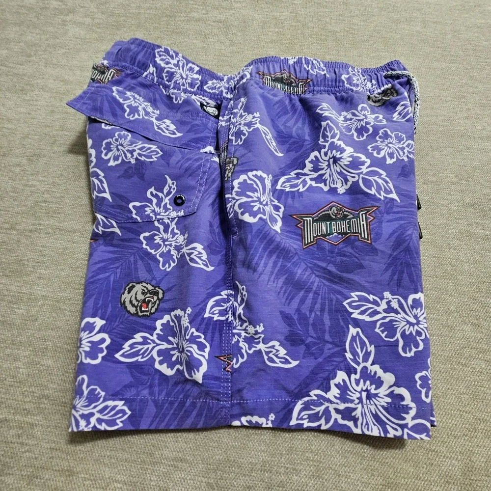 Reyn Spooner Swim Trunks Mens Small Purple Mount Bohemia Floral Board Shorts